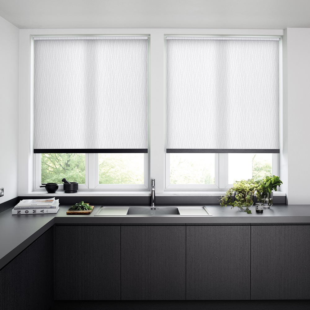 Aria Cape White London Roller Blinds