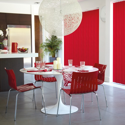 Vitra Flame Red Vertical Window Blind